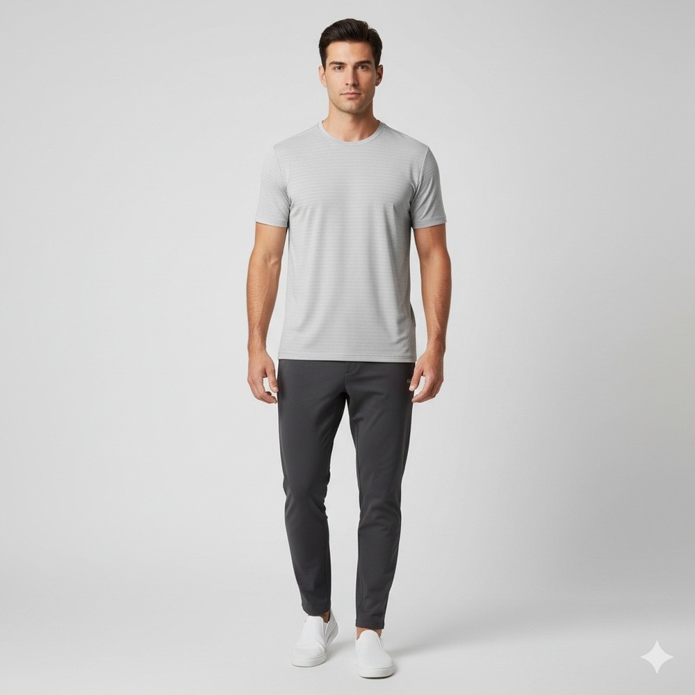 Soybu Men's‎ Performance Shirt Gray Large Short Sleeve Stretch Activewear Tee
